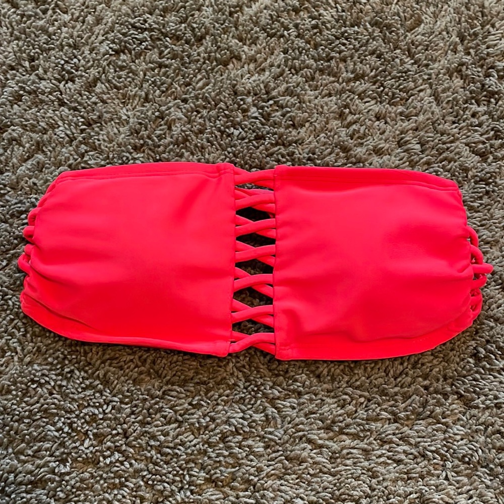 Coral Strappy Cut Out Bikini Top- Price as Marked-No offers